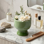 Verdant Sage Chalice and White Floral Crystal Aromatherapy Set