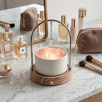 Illuminated Rose Quartz Crystal Aromatherapy Diffuser with Arch Pendant