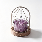 Illuminated Geometric Arch Amethyst Crystal Aromatherapy Diffuser