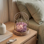 Illuminated Geometric Arch Amethyst Crystal Aromatherapy Diffuser