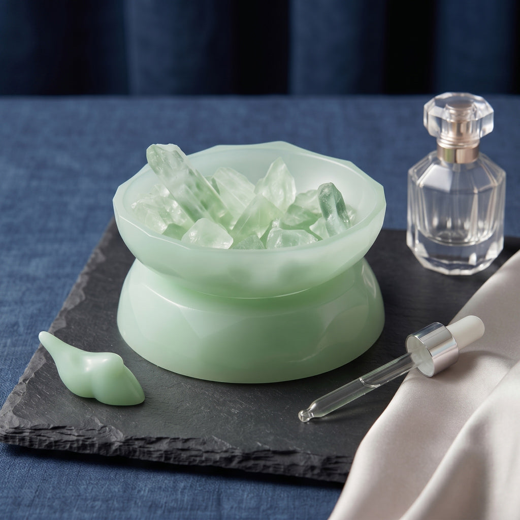 Tranquil Celadon Green Crystal Aromatherapy Diffuser Set