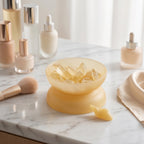 Luminous Golden Citrine-Tone Crystal Aromatherapy Diffuser Set