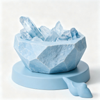Serene Glacier Blue Faceted Crystal Aromatherapy Diffuser Set