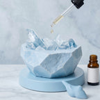Serene Glacier Blue Faceted Crystal Aromatherapy Diffuser Set