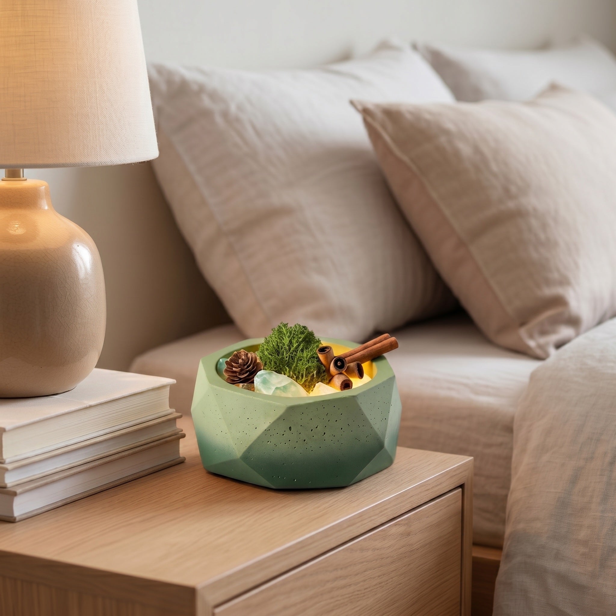 Enchanted Forest Illuminated Gradient Concrete Aromatherapy Diffuser