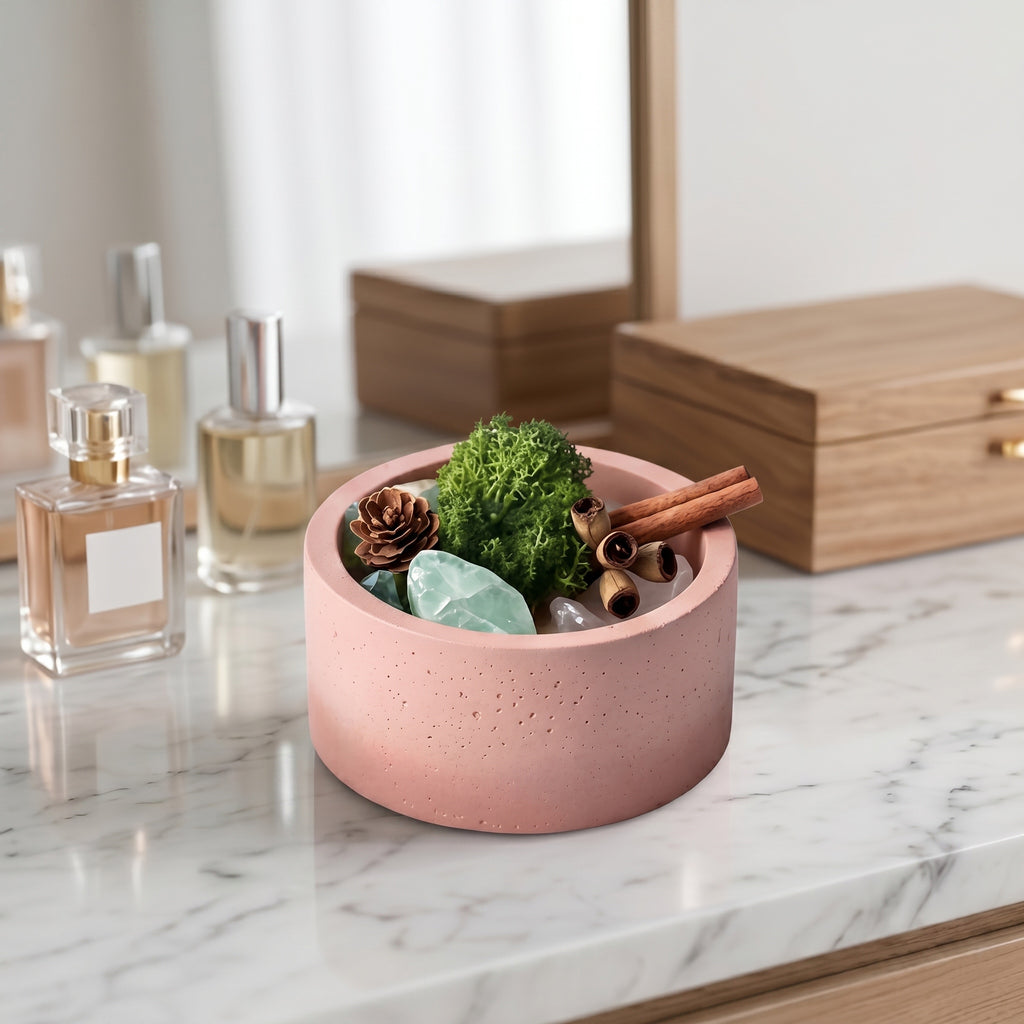 Blush Pink Industrial Woodland Aromatherapy Diffuser Set